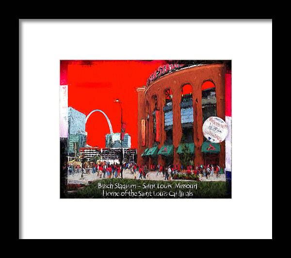 Baseball Framed Print featuring the photograph Busch Stadium - Saint Louis Missouri #1 by John Freidenberg