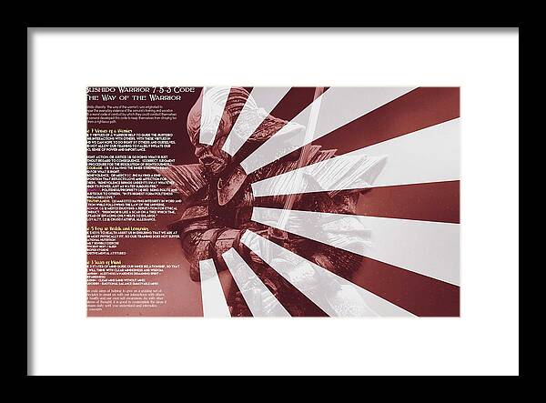Samurai Framed Print featuring the painting Bushido Warrior 7-5-3 Code The Way of the Warrior 4 #2 by Celestial Images