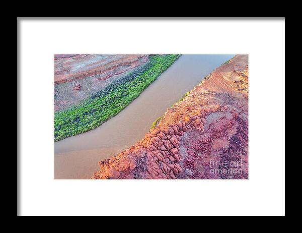 Colorado River Framed Print featuring the photograph Canyon of Colorado River - sunrise aerial view #3 by Marek Uliasz