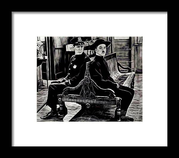 Charlie Chaplin Framed Print featuring the mixed media Charlie Chaplin Collection #2 by Marvin Blaine