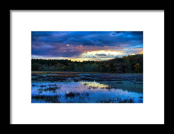 Sunset Framed Print featuring the photograph Colorful Autumn Sunset by Lilia D