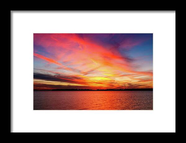 Horizontal Framed Print featuring the photograph Colorful Sunset #2 by Doug Long