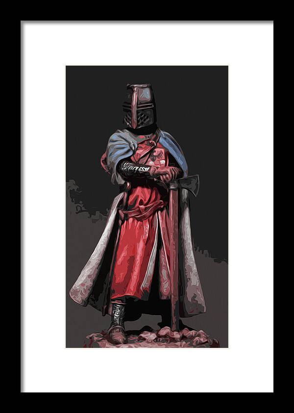 Warrior Framed Print featuring the painting Crusader Warrior #2 by AM FineArtPrints