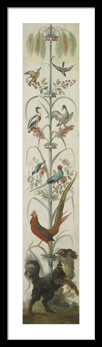 Decorative Depiction With Plants And Animals Framed Print featuring the painting Decorative Depiction with Plants and Animals #2 by MotionAge Designs