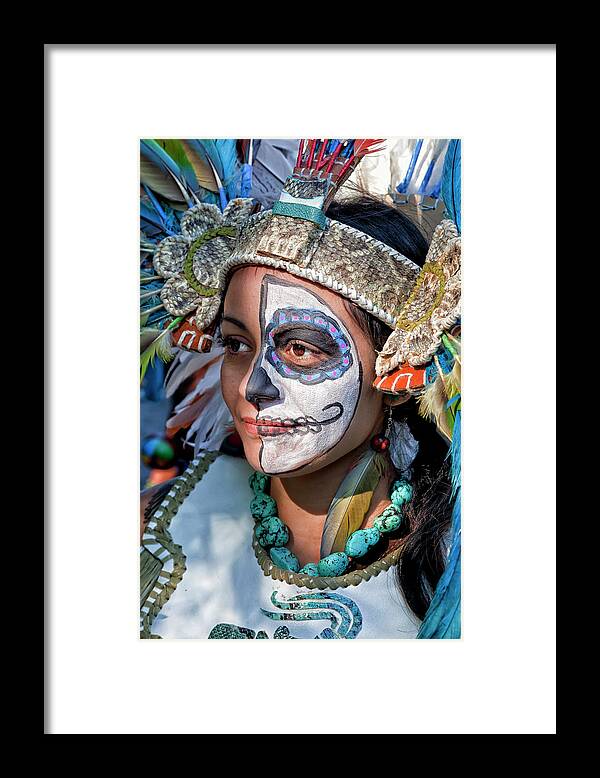 Day Of The Dead Framed Print featuring the photograph Dia de los Muertos - Day of the Dead 10 15 11 Procession #2 by Robert Ullmann