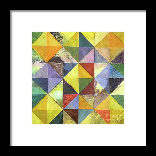 Mixed Media Framed Print featuring the mixed media Diamond Illusion #1 by Christine Chin-Fook