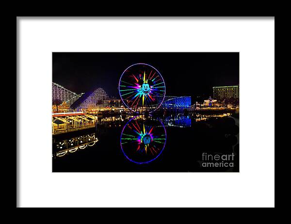 Animated Art Framed Print featuring the photograph Disney California Adventure Mickey's Fun Wheel #2 by Peter Dang