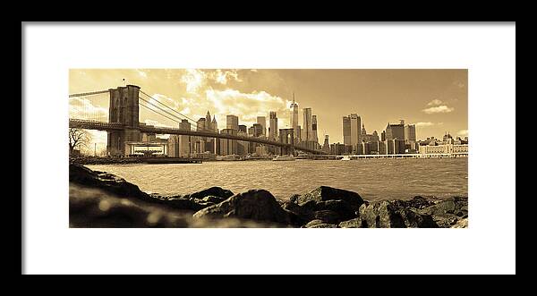 Brooklyn Bridge Framed Print featuring the photograph Dream #2 by Mitch Cat