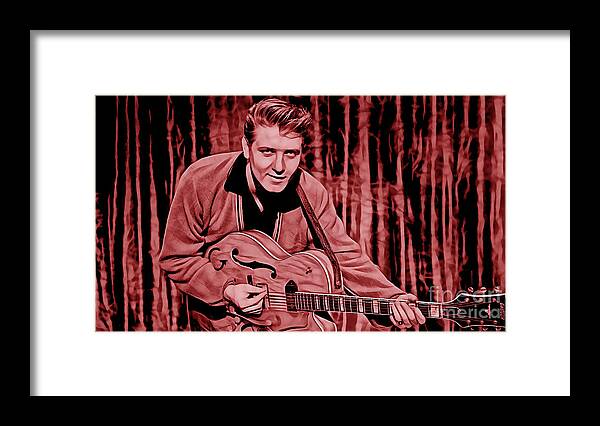 Eddie Cochran Framed Print featuring the mixed media Eddie Cochran Collection #2 by Marvin Blaine