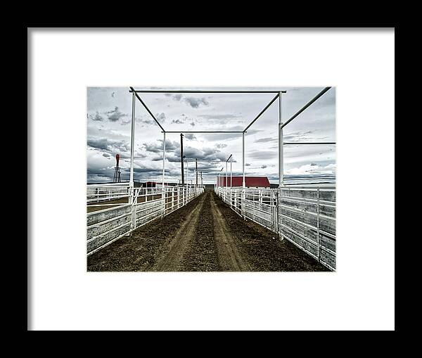 Corrals Framed Print featuring the photograph Empty Corrals #2 by Mountain Dreams