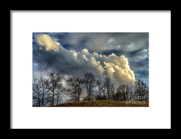 Stormy Sky Framed Print featuring the photograph Evevning Storm Clouds #2 by Thomas R Fletcher