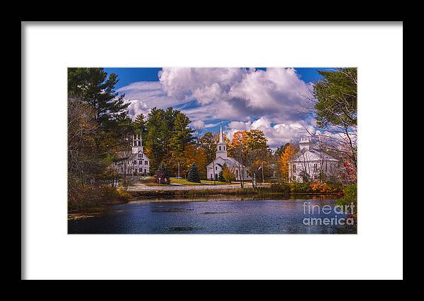 Crawford Notch Framed Print featuring the photograph Fall Foliage in Marlow, New Hampshire. #3 by New England Photography