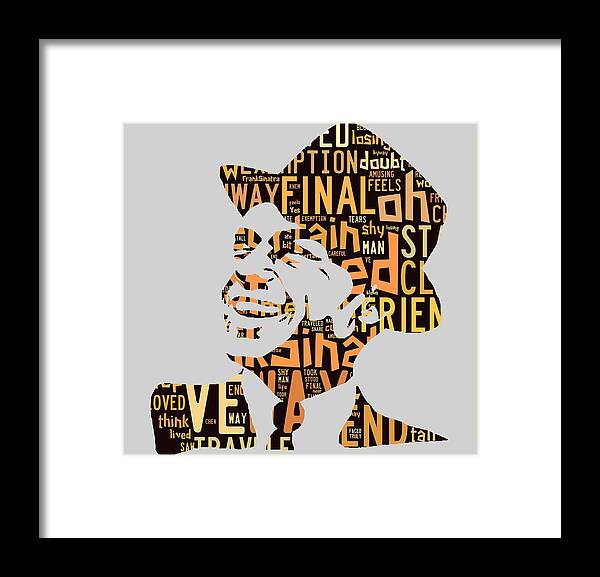 Frank Sinatra Art Framed Print featuring the mixed media Frank Sinatra I Did It My Way #3 by Marvin Blaine