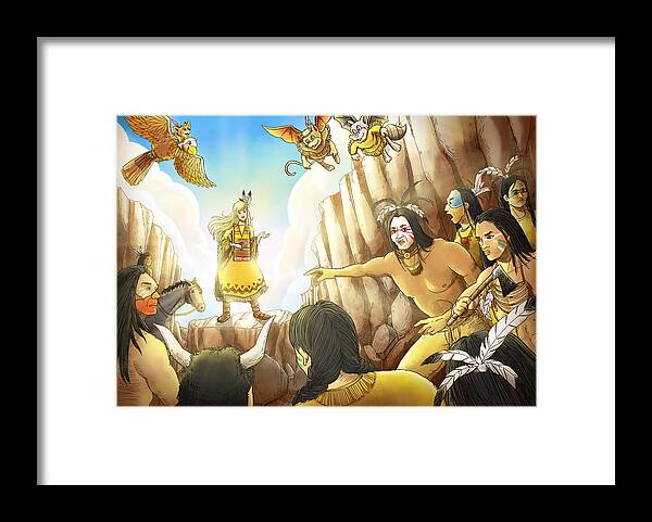 Wild West Framed Print featuring the painting Goddess of the Sun #2 by Reynold Jay