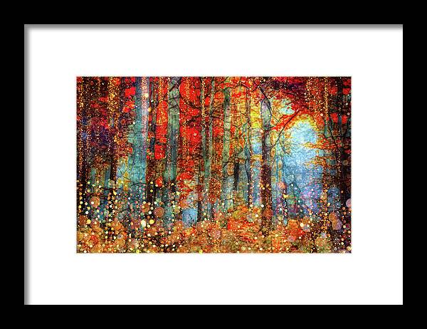 Golden Autumn Framed Print featuring the mixed media Golden Autumn #2 by Lilia S