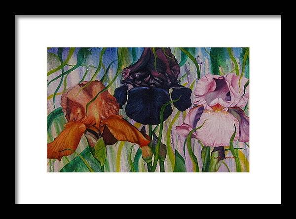 Flower Framed Print featuring the painting I Thought Tulips #2 by Shahid Muqaddim