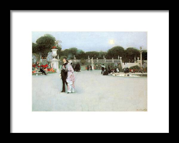 John Singer Sargent Framed Print featuring the painting In the Luxembourg Gardens #3 by John Singer Sargent