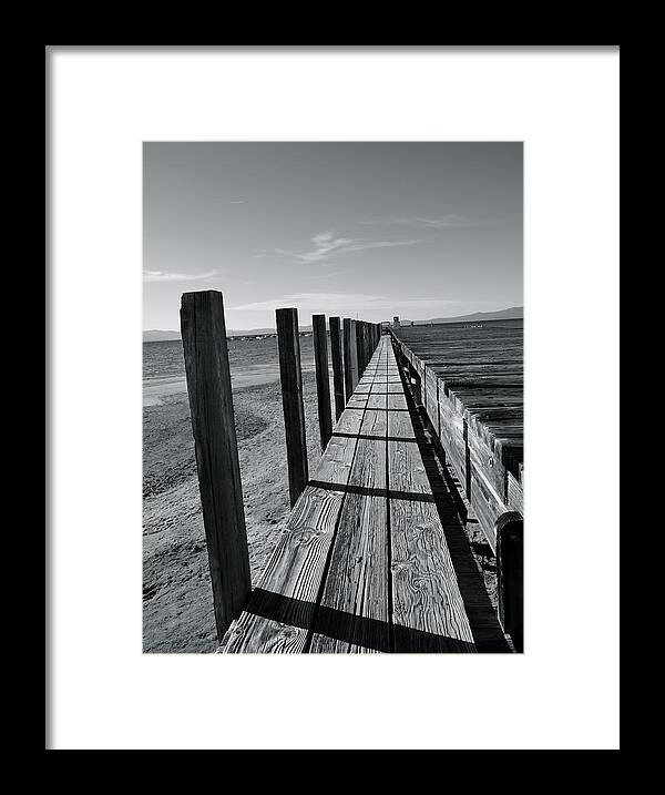  Framed Print featuring the photograph Boardwalk to the Lake by Alex King