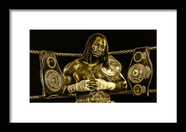Lennox Lewis Framed Print featuring the mixed media Lennox Lewis Collection #2 by Marvin Blaine