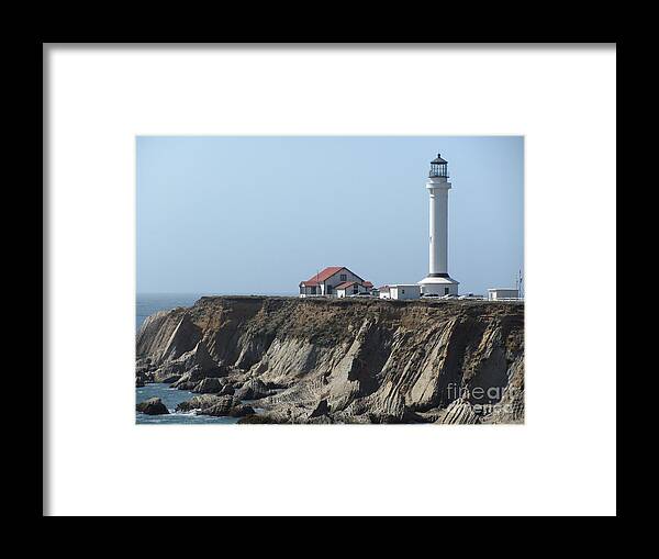 Pacific Coast Framed Print featuring the photograph Lighthouse #3 by Julia Stubbe
