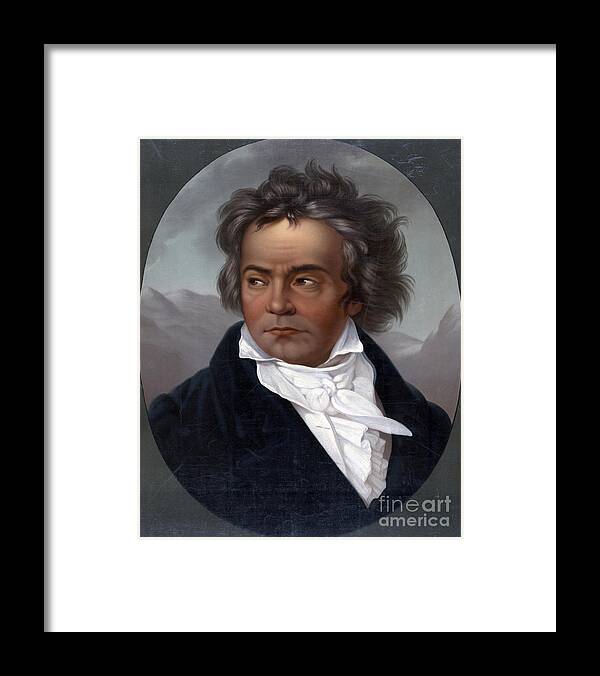 Fine Arts Framed Print featuring the photograph Ludwig Van Beethoven, German Composer #2 by Science Source