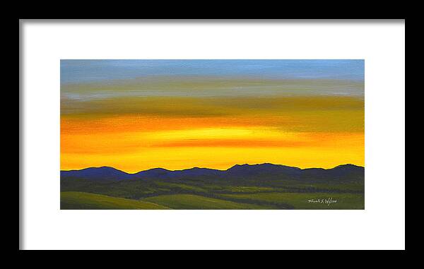 Sunrise Framed Print featuring the painting Luminescent Sunrise #2 by Frank Wilson