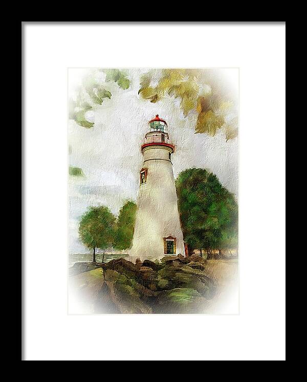 Marble Head Lighthouse Framed Print featuring the photograph Marble Head Lighthouse #2 by Mary Timman