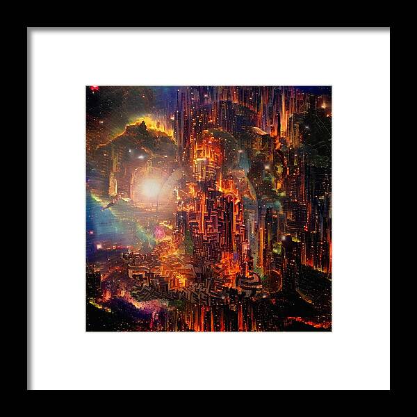 Inferno Framed Print featuring the digital art Meditation #2 by Bruce Rolff