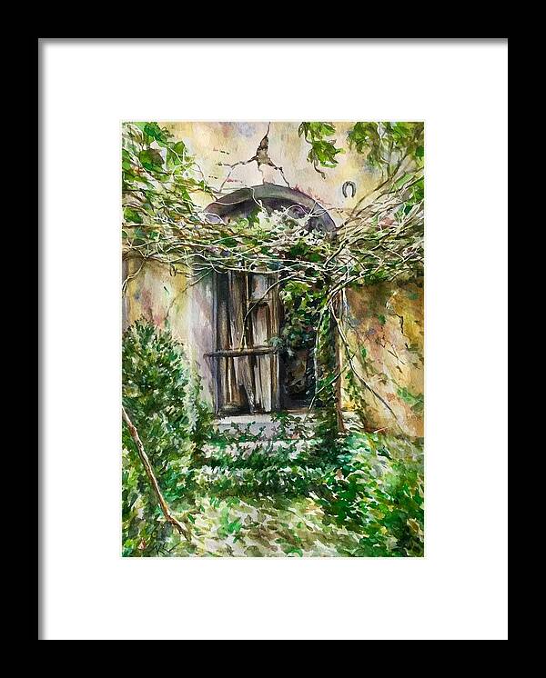 Old House Framed Print featuring the painting Memories #2 by Katerina Kovatcheva