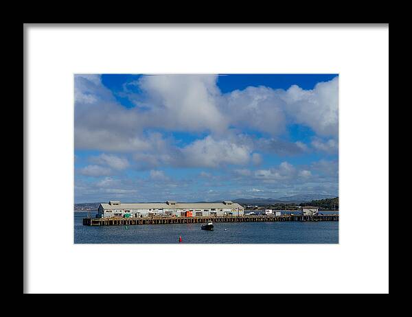 Monterey Commercial Wharf Framed Print featuring the photograph Monterey Commercial Wharf by Derek Dean