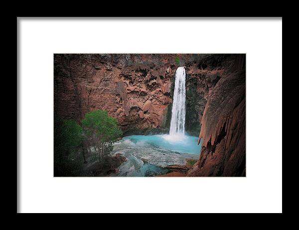 Arizona Framed Print featuring the photograph Mooney Falls, Grand Canyon, AZ #2 by Ryan Kelehar
