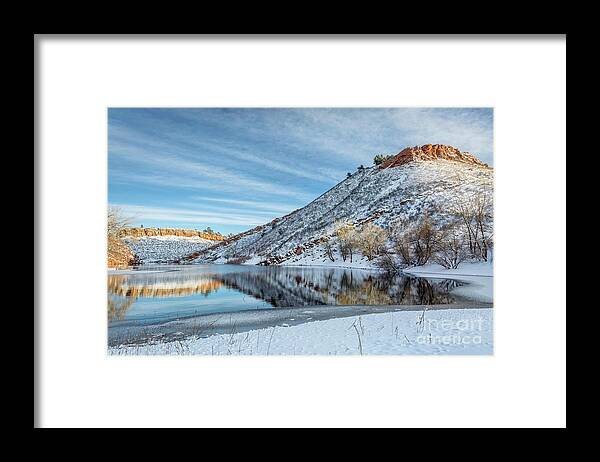 Colorado Framed Print featuring the photograph Mountain Lake In Winter #2 by Marek Uliasz