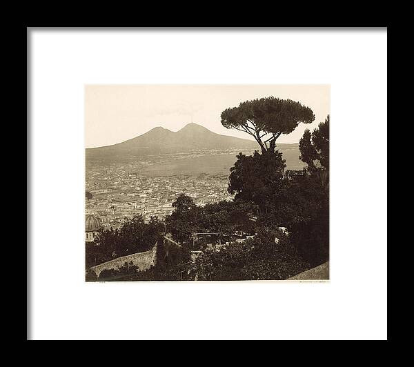 1890 Framed Print featuring the photograph Naples: Mt. Vesuvius #2 by Granger