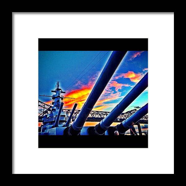Fall River Framed Print featuring the photograph Battleship by Kate Arsenault 