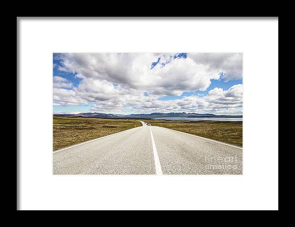 Iceland Framed Print featuring the photograph On the road in Iceland #2 by Didier Marti