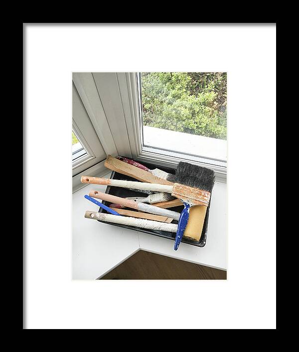 Bristle Framed Print featuring the photograph Paint brushes #2 by Tom Gowanlock