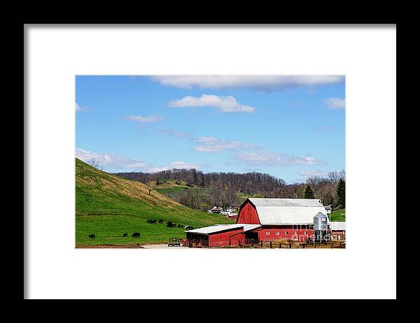 Pasture Field Framed Print featuring the photograph Pasture Field and Barn #2 by Thomas R Fletcher