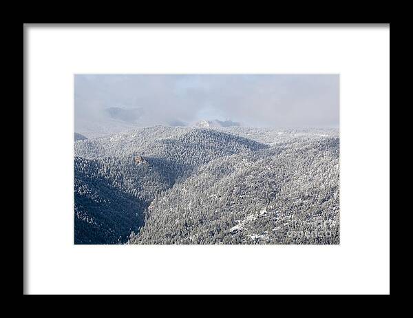 Pike's Peak Framed Print featuring the photograph Pikes Peak in Snow #2 by Steven Krull