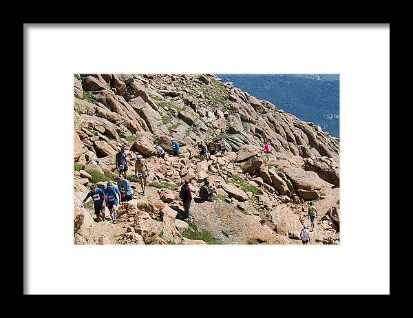 Athletes Framed Print featuring the photograph Pikes Peak Marathon and Ascent #2 by Steven Krull