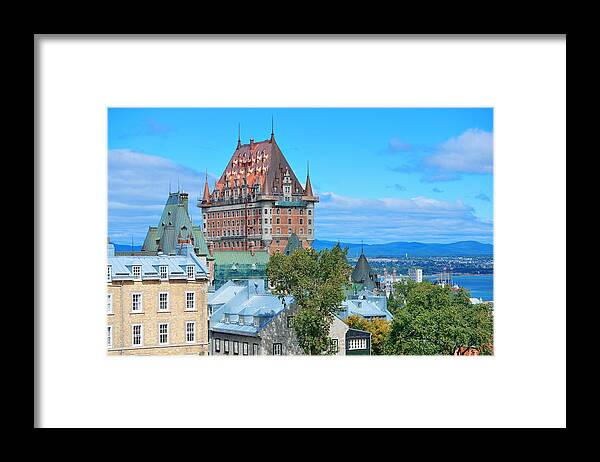 Quebec Framed Print featuring the photograph Quebec City cityscape #2 by Songquan Deng