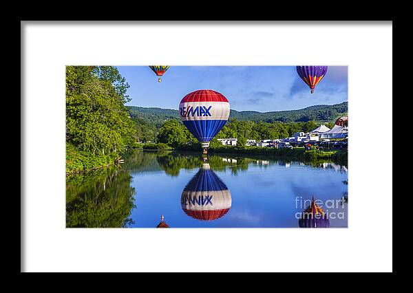 balloon Festival Framed Print featuring the photograph Quechee Balloon Festival #2 by New England Photography