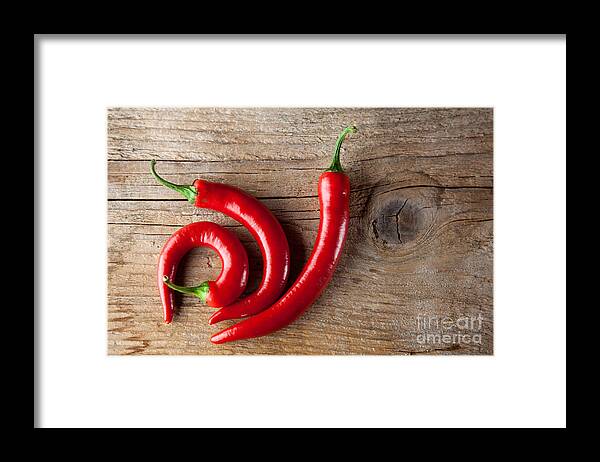 Chili Framed Print featuring the photograph Red Chili Pepper #2 by Nailia Schwarz