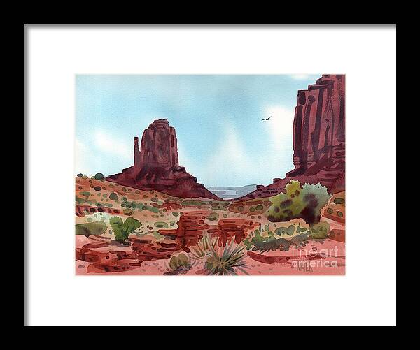 Right Mitten Framed Print featuring the painting Right Mitten #3 by Donald Maier