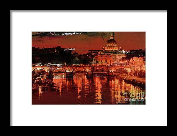 Italy Framed Print featuring the painting Rome Italy #2 by Gull G