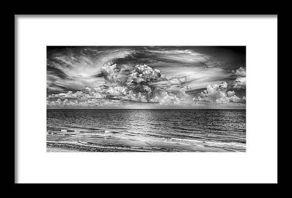 South Florida # Cloudy # Bw Sky # Colorful Sky Ocean # Palm Trees # Sunrise # Sunset# Florida Beach # Sunrise # Florida Beaches # Florida Sunrise # Florida Sunset # Sky # South Florida # Framed Print featuring the photograph South Florida #1 by Louis Ferreira