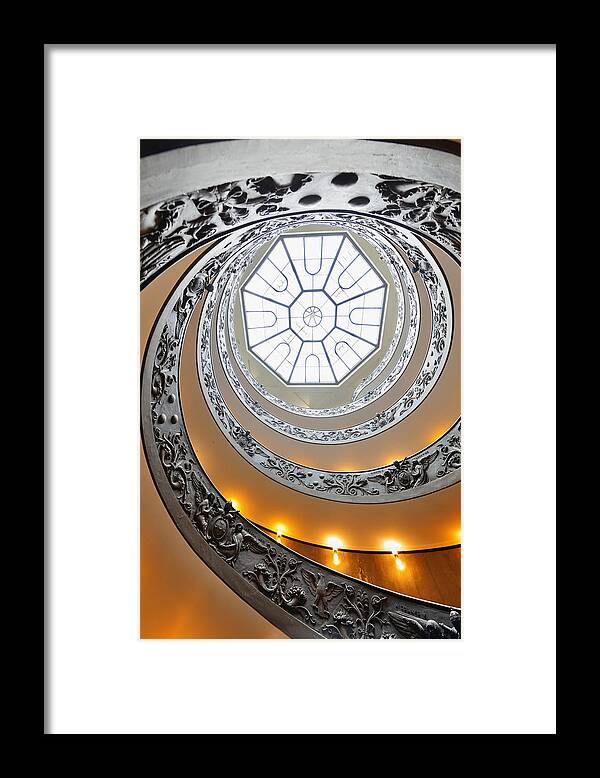 Vatican Framed Print featuring the photograph Spiral staircase #2 by Songquan Deng