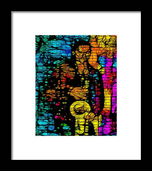 Music Framed Print featuring the digital art Street Jazz #2 by Terry Fiala