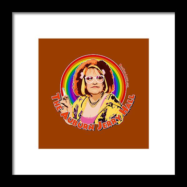 Auburn Jerry Hall Kathy Burke Gimme Gimme Gimme Vile Pussy Person Gay Laziness Framed Print featuring the digital art The Auburn Jerry Hall #2 by BFA Prints