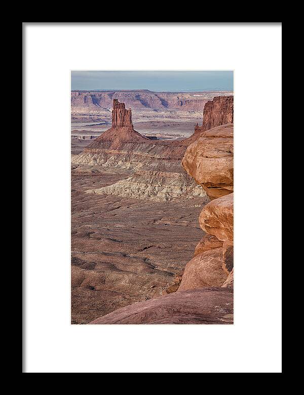 Canyonlands National Park Framed Print featuring the photograph The Candlesticks I by Denise Bush