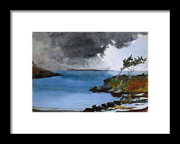Winslow Homer Framed Print featuring the drawing The Coming Storm #2 by Winslow Homer
